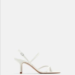 Zara white strap heels
